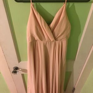 Blush Pink Prom Dress: Simple & Cute